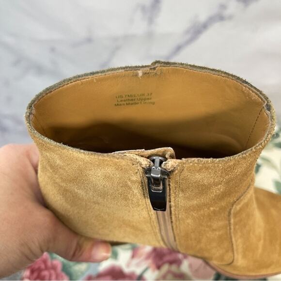 Via Spiga | Tan Suede Heel Booties | 7 - Picture 6 of 12